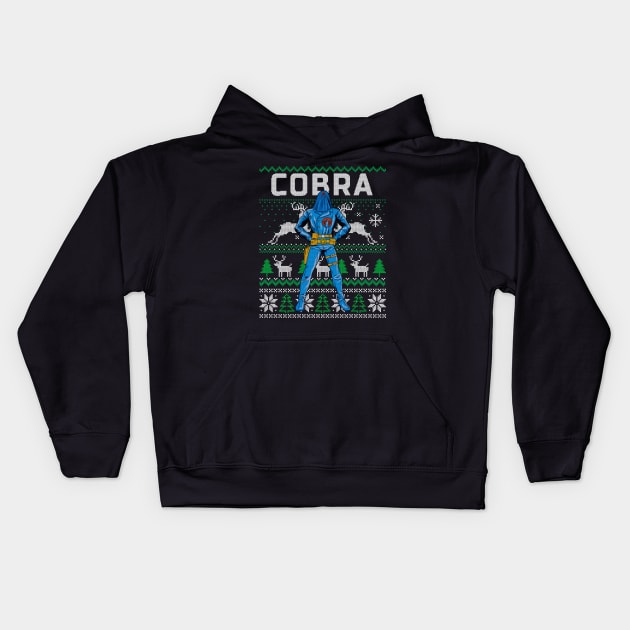 Cobra commander ugly sweater Kids Hoodie by OniSide